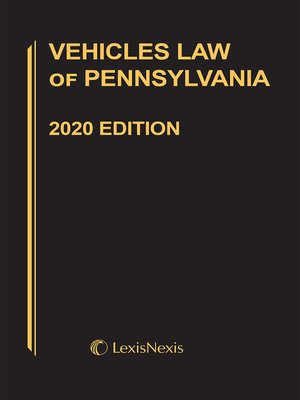 cover image of Vehicles Law of Pennsylvania